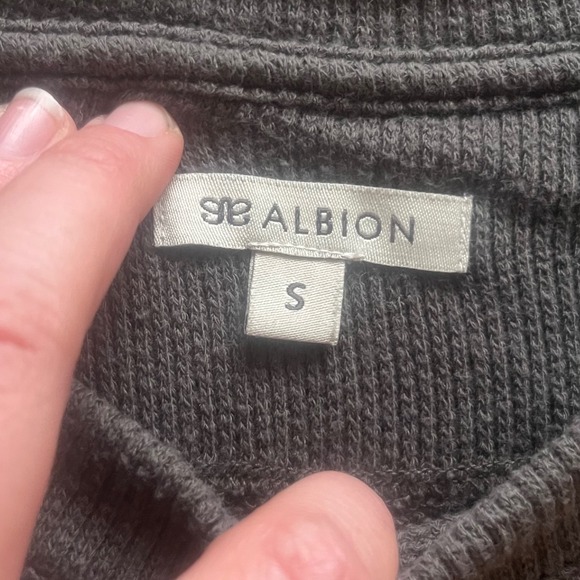 Albion Women's Serena Knit Sweater Gray Ballon Sleeves Crop Cozy- Size Small - Picture 5 of 7